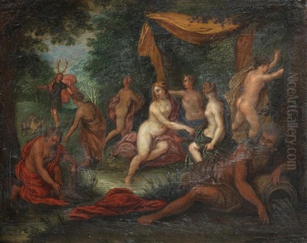 Diana And Actaeon Oil Painting by Hans Rottenhammer the Elder