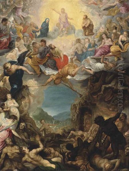 The Last Judgement Oil Painting by Hans Rottenhammer the Elder