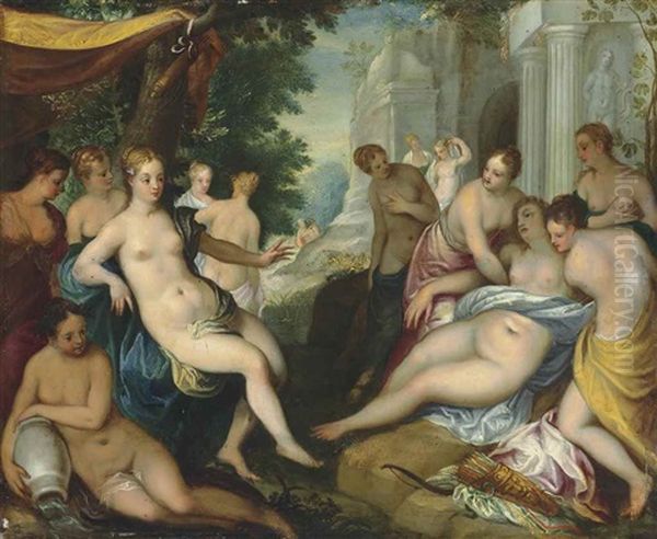 Diana And Callisto Oil Painting by Hans Rottenhammer the Elder