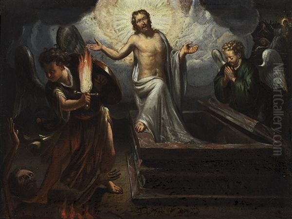 Resurrection Of Christ Oil Painting by Hans Rottenhammer the Elder