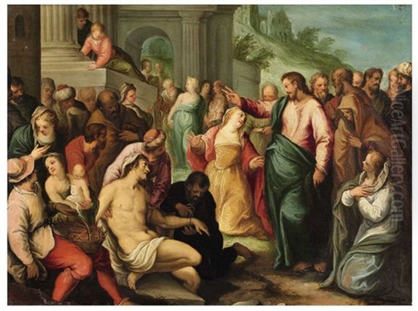 The Resurrection Of Lazarus by Hans Rottenhammer the Elder