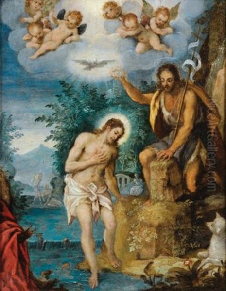 Le Bapteme Du Christ by Hans Rottenhammer the Elder