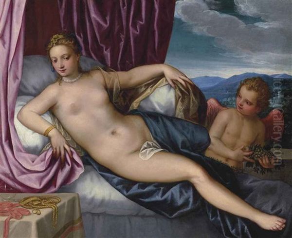 Venus And Cupid by Hans Rottenhammer the Elder