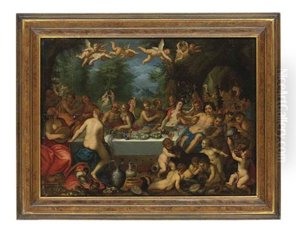 The Feast Of The Gods, Or The Marriage Of Peleus And Thetis Oil Painting by Hans Rottenhammer the Elder