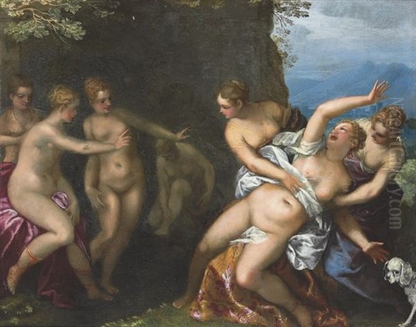 Diana And Callisto Oil Painting by Hans Rottenhammer the Elder