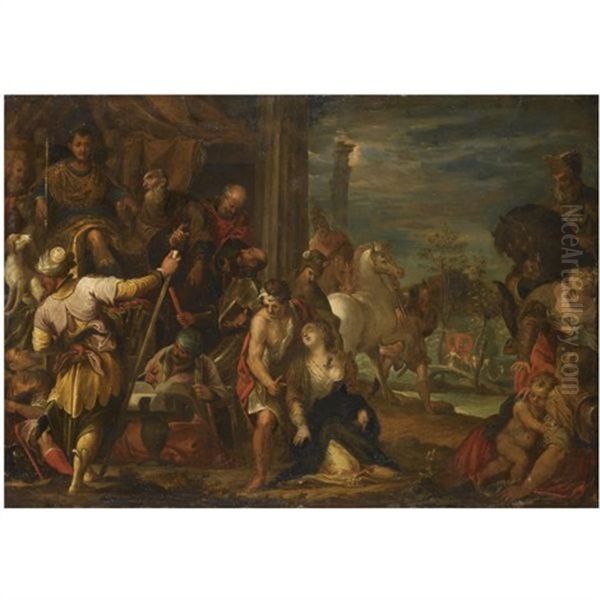 The Martyrdom Of Saint Justina Of Padua Oil Painting by Hans Rottenhammer the Elder