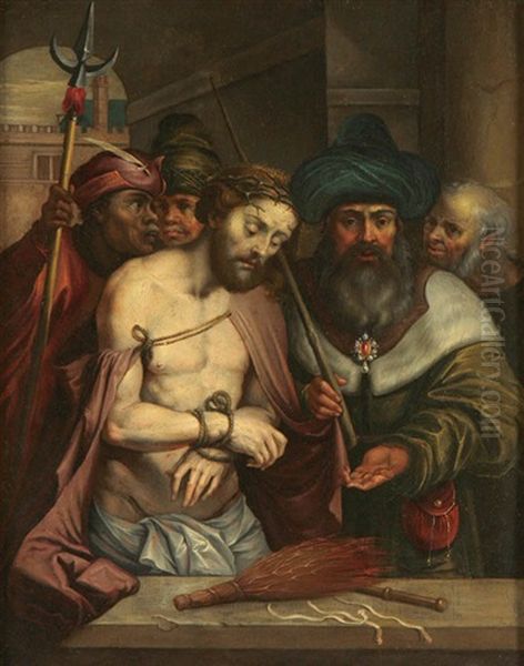 The Mocking Of Christ Oil Painting by Hans Rottenhammer the Elder