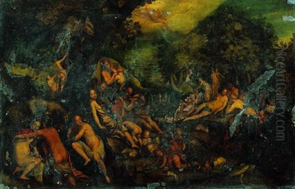 Bacchanale Oil Painting by Hans Rottenhammer the Elder