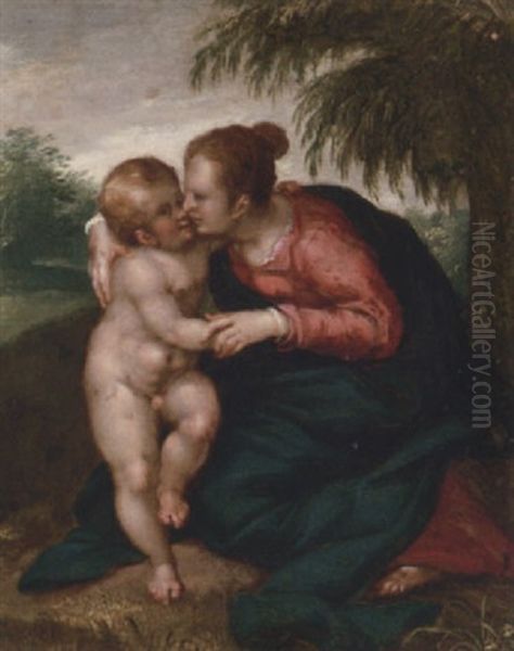 The Madonna And Child Oil Painting by Hans Rottenhammer the Elder