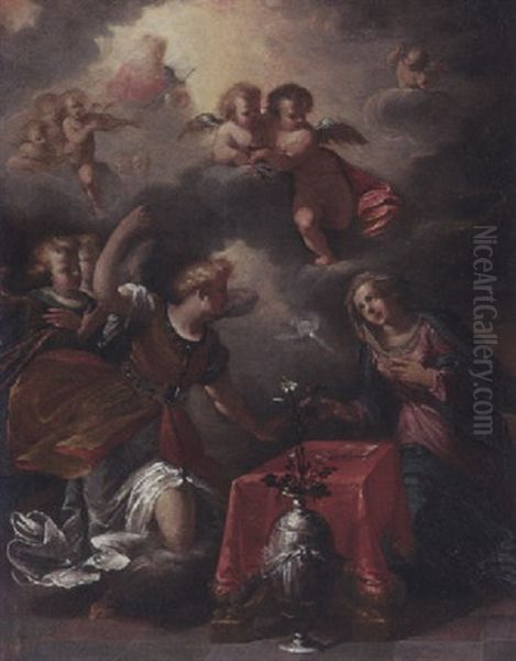 The Annunciation Oil Painting by Hans Rottenhammer the Elder