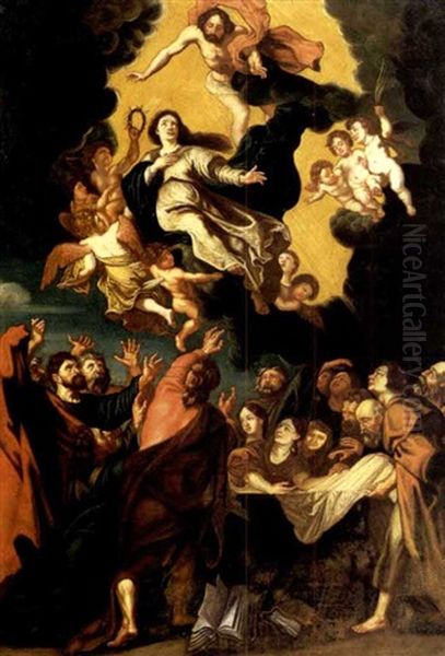 The Assumption Of The Virgin Oil Painting by Hans Rottenhammer the Elder