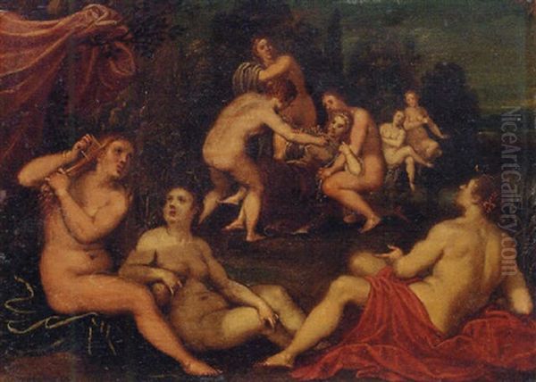 Toilet Of Venus Oil Painting by Hans Rottenhammer the Elder