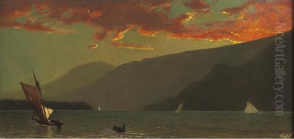 Sunset On The Hudson by H. Wolcott Boss