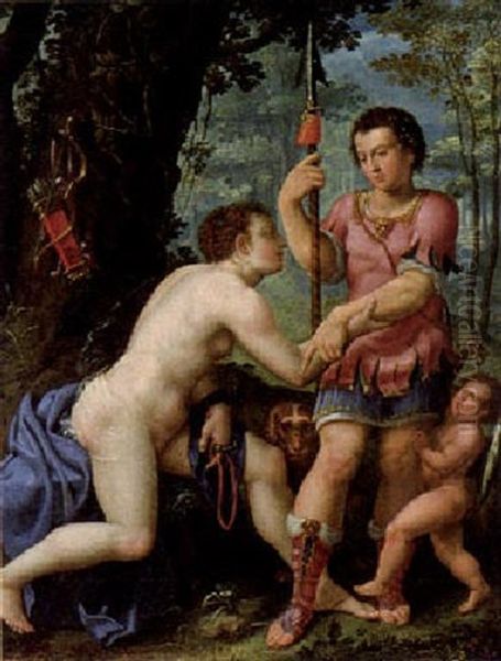 Venus Und Adonis Oil Painting by Hans Rottenhammer the Elder