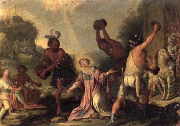 The Stoning Of Saint Stephen Oil Painting by Hans Rottenhammer the Elder