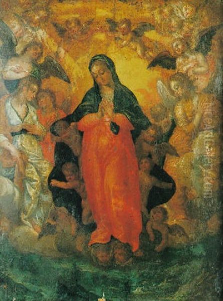 Le Couronnement De La Vierge Oil Painting by Hans Rottenhammer the Elder