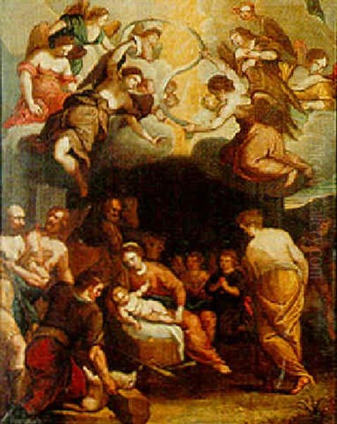 The Adoration Of The Shepherds Oil Painting by Hans Rottenhammer the Elder