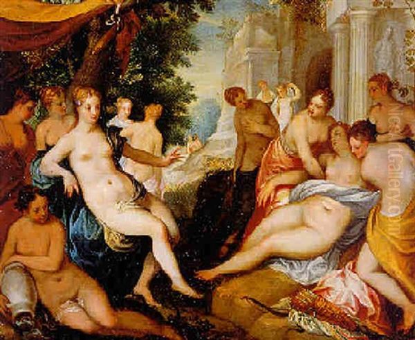 Diana Und Callisto Mit Nymphen Oil Painting by Hans Rottenhammer the Elder