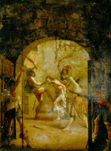 The Flagellation Oil Painting by Hans Rottenhammer the Elder