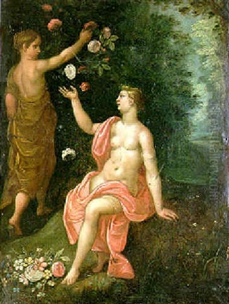 Flora Oil Painting by Hans Rottenhammer the Elder