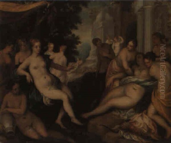 Diana And Callisto Oil Painting by Hans Rottenhammer the Elder