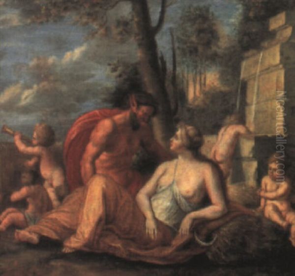 Satyr Mit Ceres Oil Painting by Hans Rottenhammer the Elder