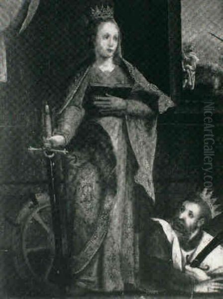 Catherine Of Alexandria Oil Painting by Hans Rottenhammer the Elder