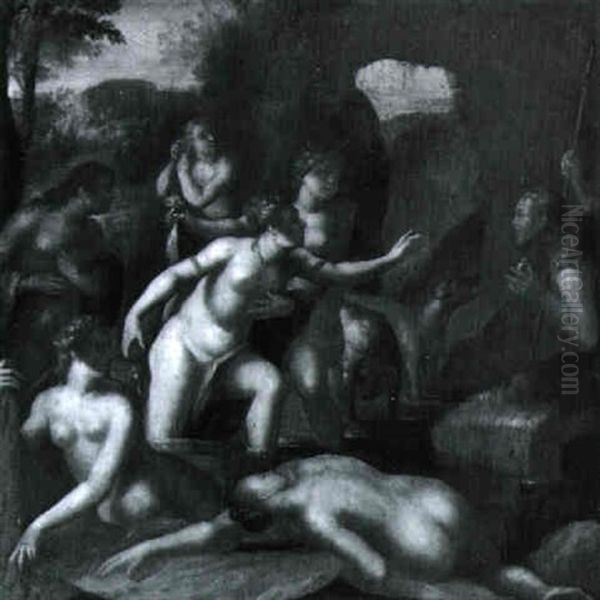 Diana Und Actaeon Oil Painting by Hans Rottenhammer the Elder