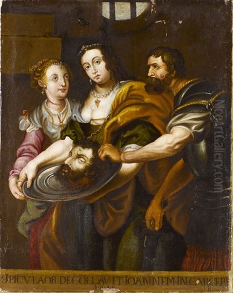 Salome Mit Dem Haupt Des Johannes Oil Painting by Hans Rottenhammer the Younger