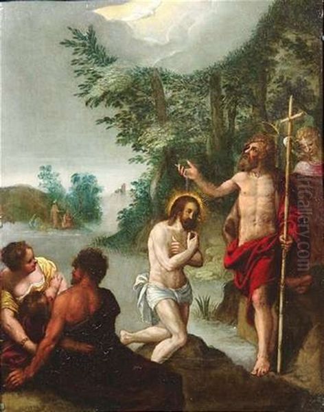 Taufe Christi Oil Painting by Hans Rottenhammer the Younger