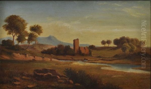 Italienische Landschaft Oil Painting by Carl Rottmann