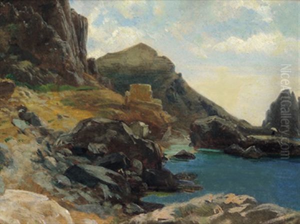 Motiv Aus Capri Oil Painting by Leopold Rottmann