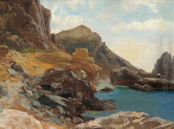 Motiv Aus Capri Oil Painting by Leopold Rottmann