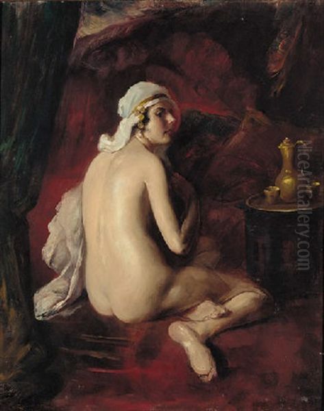 A Concubine Oil Painting by Mozart Rottmann