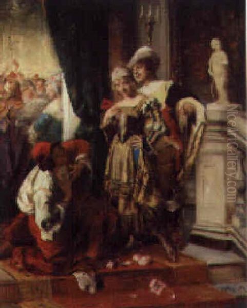 The Fancy Dress Ball Oil Painting by Mozart Rottmann