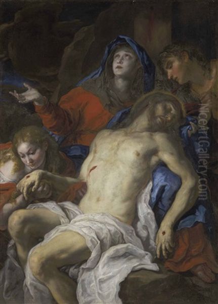 The Lamentation Oil Painting by Johann Franz Michael Rottmayr