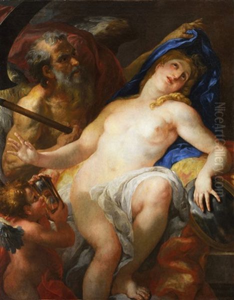 An Allegory Of Transience Oil Painting by Johann Franz Michael Rottmayr