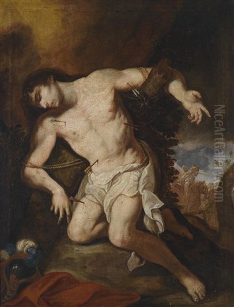 Der Heilige Sebastian Oil Painting by Johann Franz Michael Rottmayr