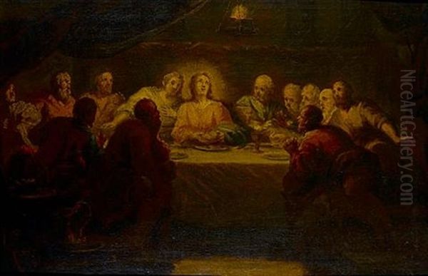 The Last Supper Oil Painting by Johann Franz Michael Rottmayr