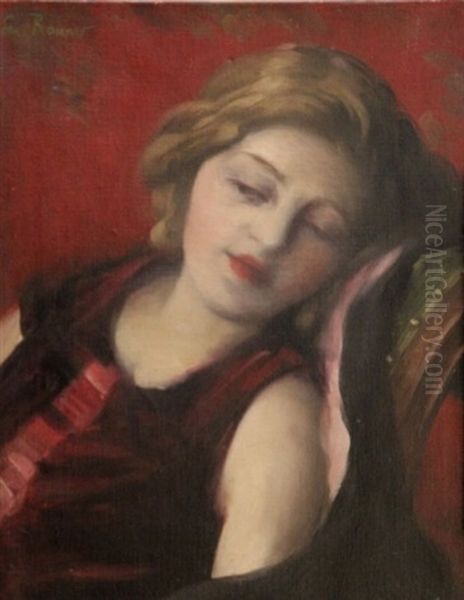 Jeune Femme Alanguie Oil Painting by Ernest Rouart