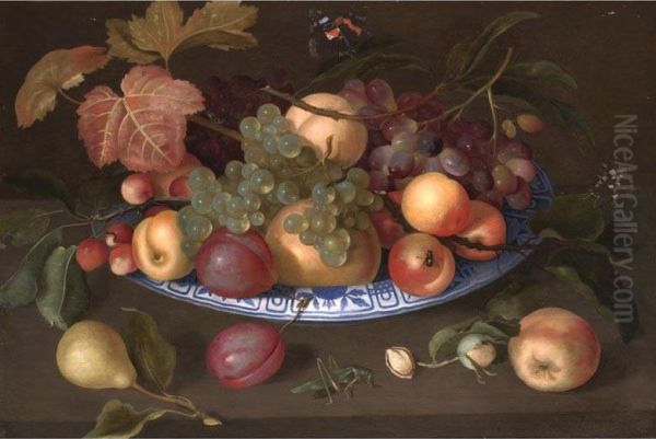 Fruchtestilleben Mit Fayenceschale Oil Painting by Johannes Bosschaert