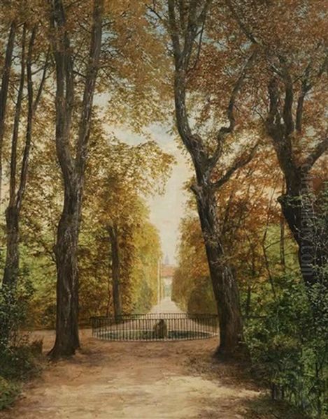 From Wallenstein Garden Oil Painting by Bohumir Roubalik