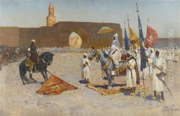 Surrendering The Caliph's Banner Oil Painting by Franz Roubaud