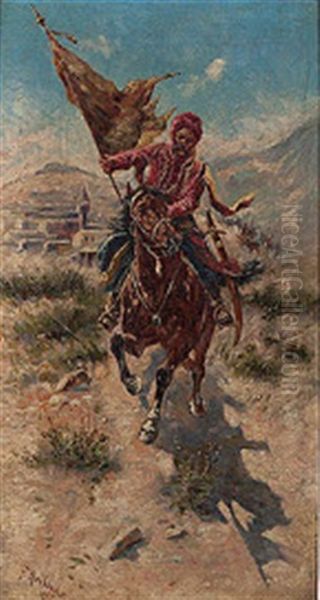 Circassian Horseman by Franz Roubaud