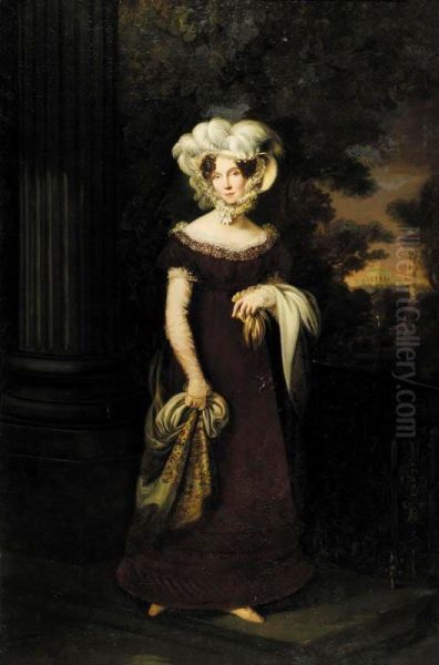 Portrait Of Empress Elizabeth Alexievna, Nee Princess Louise Of Baden-durlach, Consort Of Emperor Alexander I Oil Painting by Ernst Gotthilf Bosse