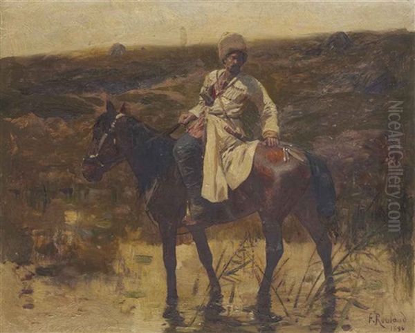 The Cossack Oil Painting by Franz Roubaud