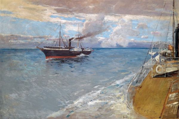 Von Einer Schiffsreise Oil Painting by Franz Roubaud