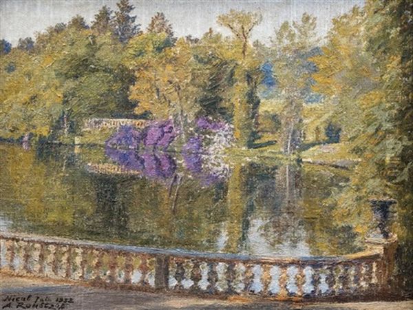 Parc De Nieul Oil Painting by Alexandre Roubtzoff