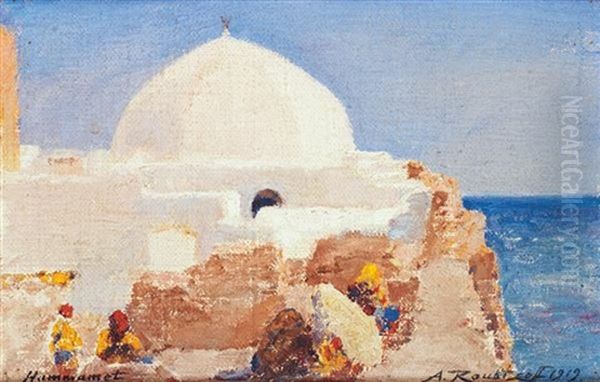 Hammamet Oil Painting by Alexandre Roubtzoff