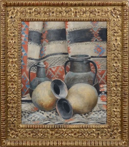 Composition Aux Vases Oil Painting by Alexandre Roubtzoff